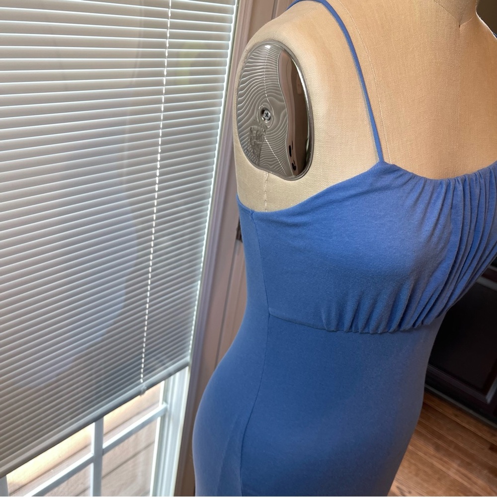 Blue Mini Dress Y2K Bodycon Ruched Strappy Wild Fable S - Picture 4 of 11